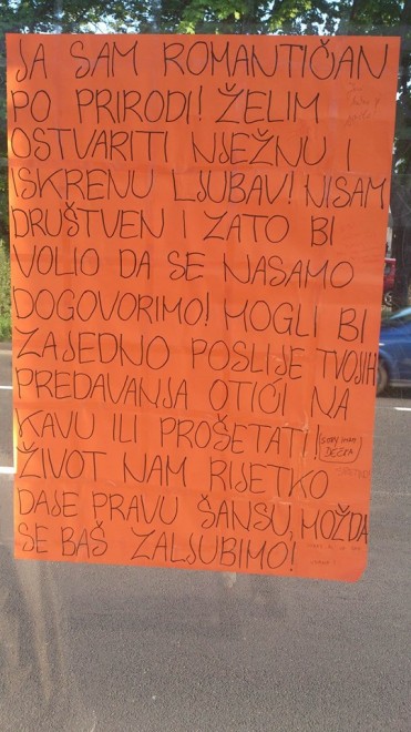 plakat fer ljubav tražim djevojku