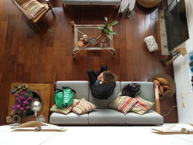 Living Room Girl Room House Furniture Woman Sofa