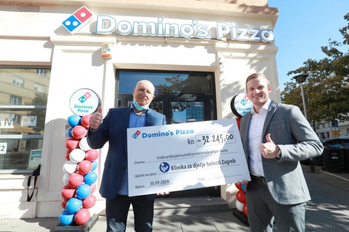 Zagreb: Domino's uručio donaciju Klinici za dječje bolnice u Klaićevoj