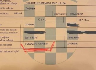 SKORO GA ŠLAGIRALO: Muškarcu na Trešnjevci napisali kako je rođen u Vukovaru u Republici Srbiji