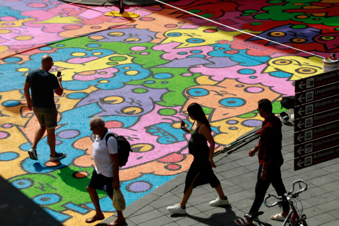 Zagreb, 18.09.2023 - Mural na krizanju Masarykove i Preradoviceve ulice