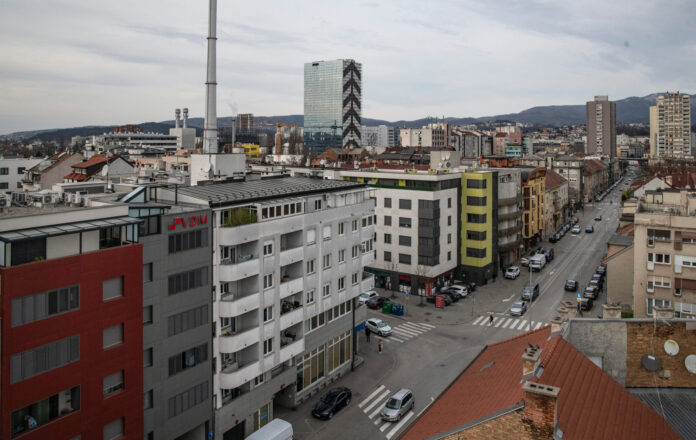 Zagreb, 03.02.2023 - Nova cesta i Tresnjevka iz pticje perspektive