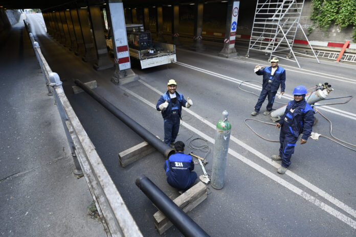 Zagreb, 29.07.2023 - Radovi na revitalizaciji vrelovoda u Miramarskom podvoznjaku
