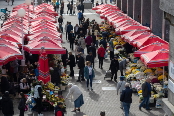 Zagreb, 01.11.2023 - Ponuda cvijeca na Trznicama Tresnjevka i Dolac