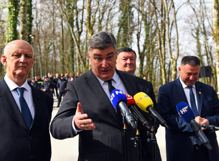 Plitvice, 31.03.2024 - Obiljezavanje 33. godisnjice akcije Plitvice i pogibije prvog hrvatskog redarstvenika Josipa Jovica