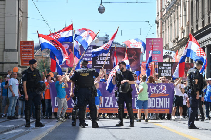 Zagreb, 18.05.2024 - Povorka Hod za zivot u centru grada