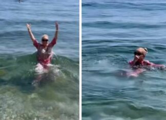 Pogledajte kako je Lepa Brena u odjeći završila u moru: Osvježila se uoči koncerta