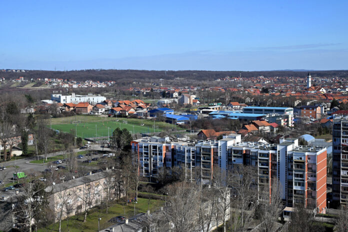 Zagreb, 21.02.2024 - Pogled na Dubravu iz pticje perspektive