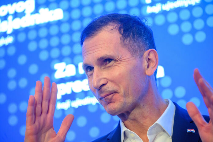 Zagreb, 08.01.2025 - Kandidat za predsjednika Republike Hrvatske Dragan Primorac odrzao konferenciju za medije