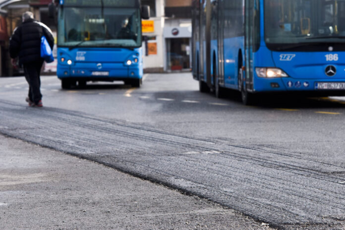 Zagreb, 23.01.2021 - I dalje teku radovi na uredjenju okretista autobusa ZET-a na Crnomercu