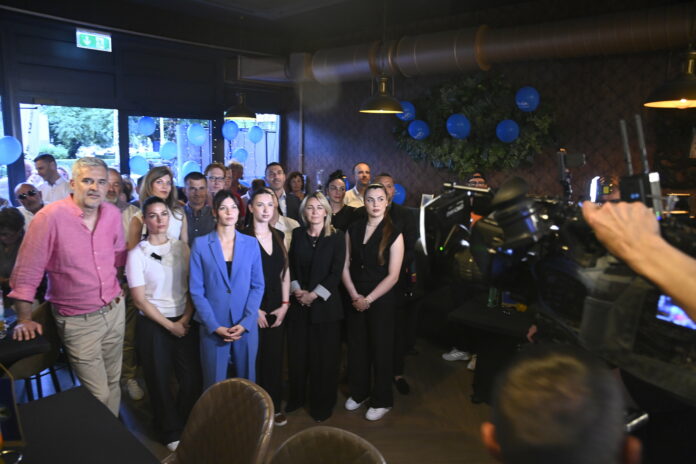 Zagreb, 01.06.2025 - IZBORI 2025: Docek izbornih rezultata u stozeru Marije Selak Raspudic u 2. krugu lokalnih izbora