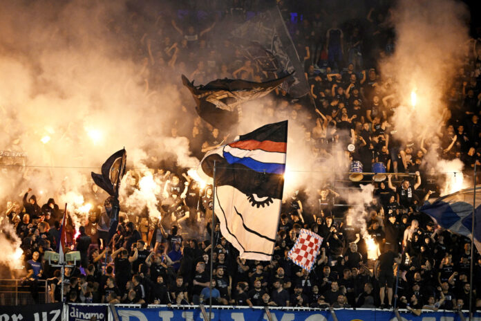 Zagreb, 23.08.2025 - Nogomet: Navijaci na utakmici Dinamo - Istra 1961