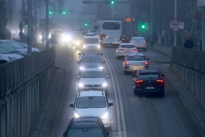 Zagreb, 22.01.2025 - Maglovito jutro i jako zagadjeni zrak u gradu