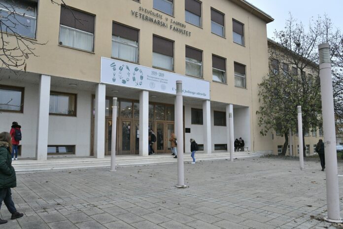Zagreb, 16.11.2021 - Nema guzve na ulazu u Veterinarski fakultet