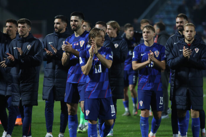 Varazdin, 12.10.2025 - Nogomet: Slavlje Hrvatske nakon pobjede nad Gibraltarom rezultatom 3-0